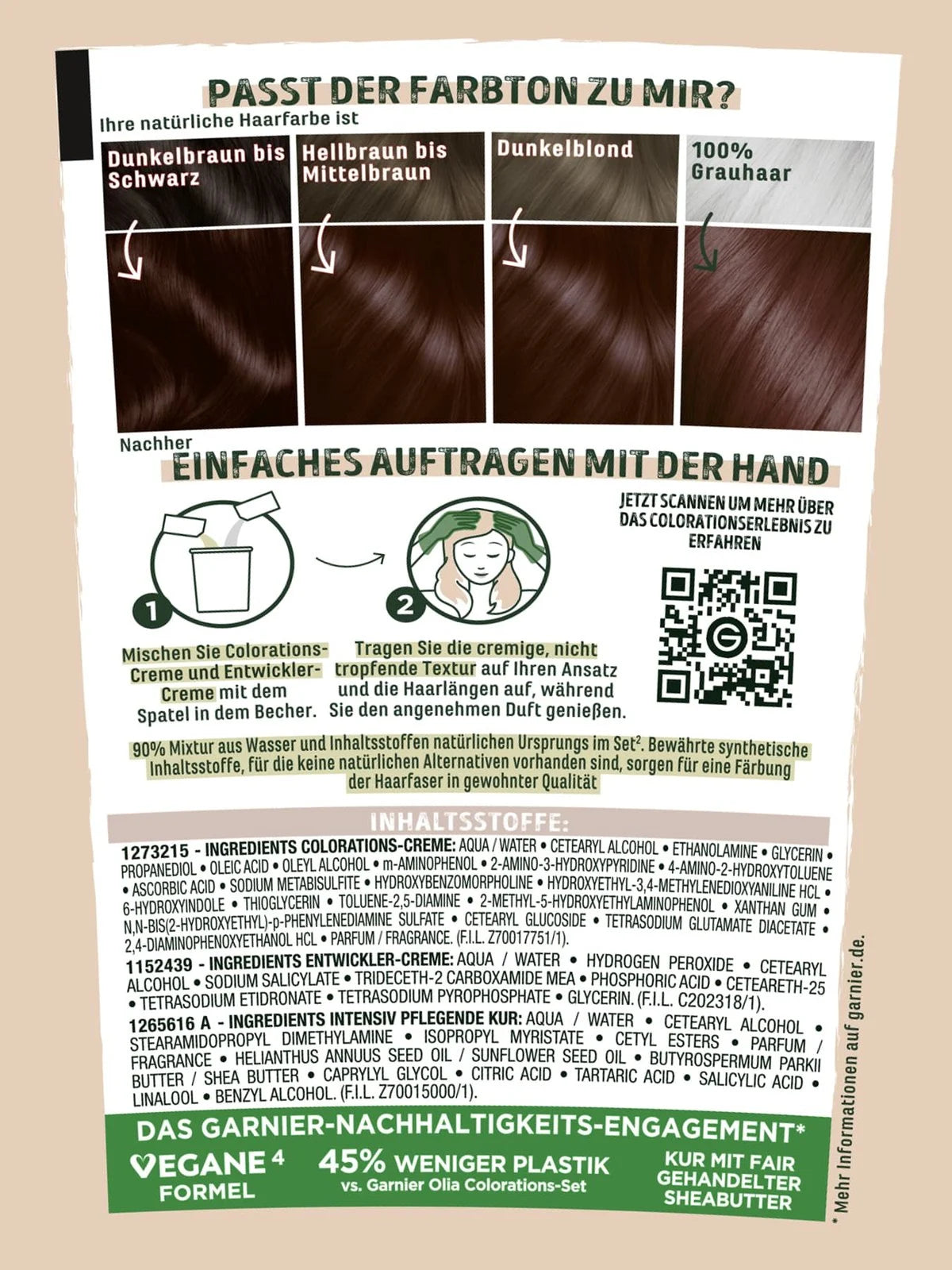 Garnier GOOD Permanent Hair Color 4.15 Cool Chestnut Brown