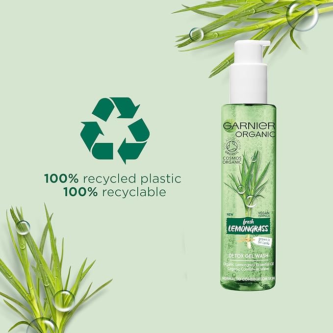 Garnier Organic Detox Gel Wash, Lemongrass
