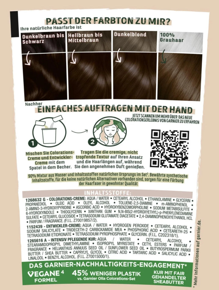 Garnier GOOD Permanent Hair Color 4.0 Cocoa Brown
