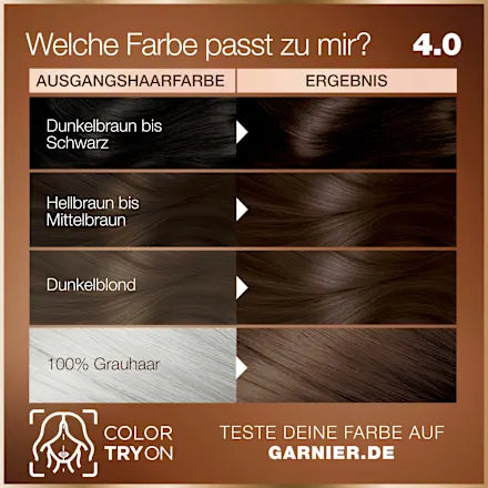 Garnier GOOD Permanent Hair Color 4.0 Cocoa Brown